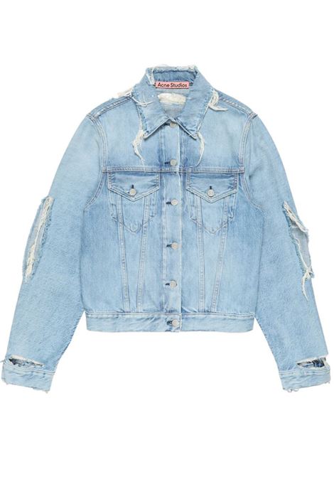 worn effect denim jacket unisex light blue ACNE STUDIOS | A90714228